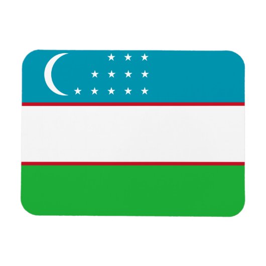 Flagge Usbekistans Magnet (Horizontal)