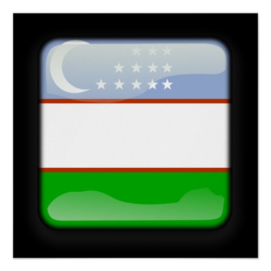 Flagge Usbekistans Poster (Vorderseite)