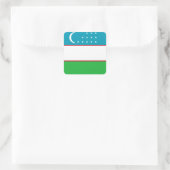 Flagge Usbekistans Quadratischer Aufkleber (Tasche)
