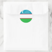Flagge Usbekistans Runder Aufkleber (Tasche)