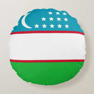 Flagge Usbekistans Rundes Kissen