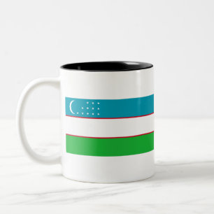 Flagge Usbekistans Zweifarbige Tasse