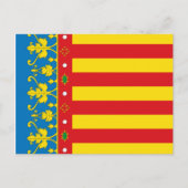 Flagge Valencia Postkarte (Vorderseite)