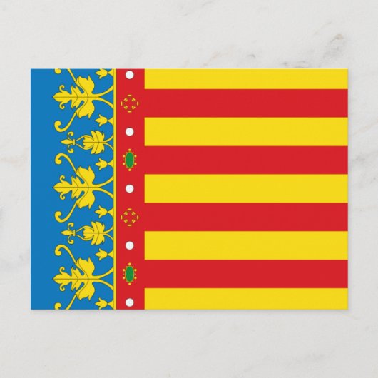 Flagge Valencia Postkarte (Vorderseite)