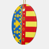 Flagge Valencias (Spanien) Keramik Ornament (Links)