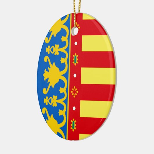 Flagge Valencias (Spanien) Keramik Ornament (Links)