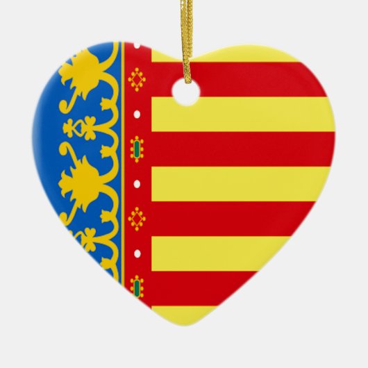 Flagge Valencias (Spanien) Keramikornament (Vorne)