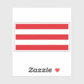 Flagge Varaždin, Kroatien Aufkleber (Blatt)