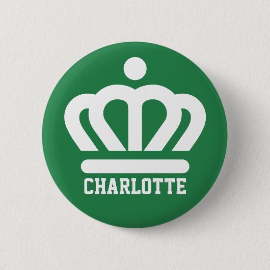 Flagge (Variante) von Charlotte, NC Button (Vorderseite)