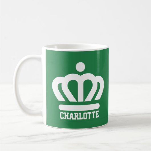 Flagge (Variante) von Charlotte, NC Kaffeetasse (Links)