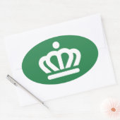 Flagge (Variante) von Charlotte, NC Ovaler Aufkleber (Umschlag)