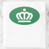 Flagge (Variante) von Charlotte, NC Ovaler Aufkleber (Tasche)