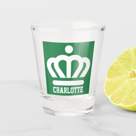 Flagge (Variante) von Charlotte, NC Schnapsglas (Vorderseite)