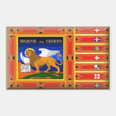 Flagge Veneto (Italien) Rechteckiger Aufkleber (Vorderseite)