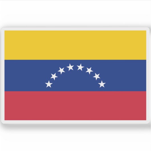 Flagge Venezuelas Aufkleber (Vorderseite)