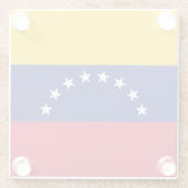 Flagge Venezuelas Glasuntersetzer (Rückseite)