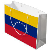 Flagge Venezuelas Große Geschenktüte (Rückseite Schrägansicht)