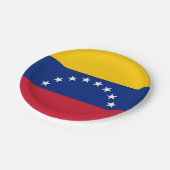 Flagge Venezuelas Pappteller (Schrägansicht)