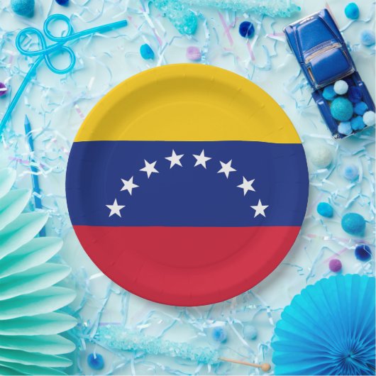 Flagge Venezuelas Pappteller (Party)