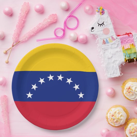 Flagge Venezuelas Pappteller (Party)