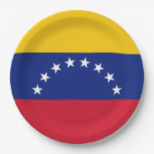 Flagge Venezuelas Pappteller (Vorderseite)