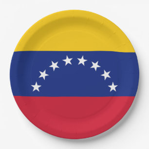 Flagge Venezuelas Pappteller