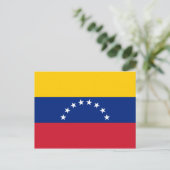 Flagge Venezuelas Postkarte (Stehend Vorderseite)
