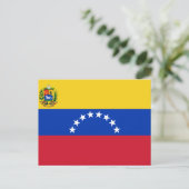 Flagge Venezuelas Postkarte (Stehend Vorderseite)