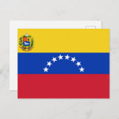 Flagge Venezuelas Postkarte (Vorne/Hinten)