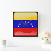 Flagge Venezuelas Quadratische Wanduhr (Zuhause)