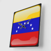 Flagge Venezuelas Quadratische Wanduhr (Winkel)