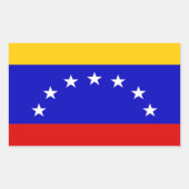 Flagge Venezuelas Rechteckiger Aufkleber (Vorderseite)