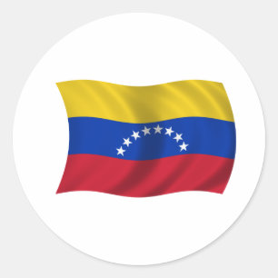Flagge Venezuelas Runder Aufkleber