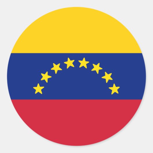 Flagge Venezuelas Runder Aufkleber (Vorderseite)