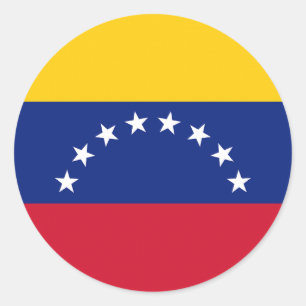 Flagge Venezuelas Runder Aufkleber