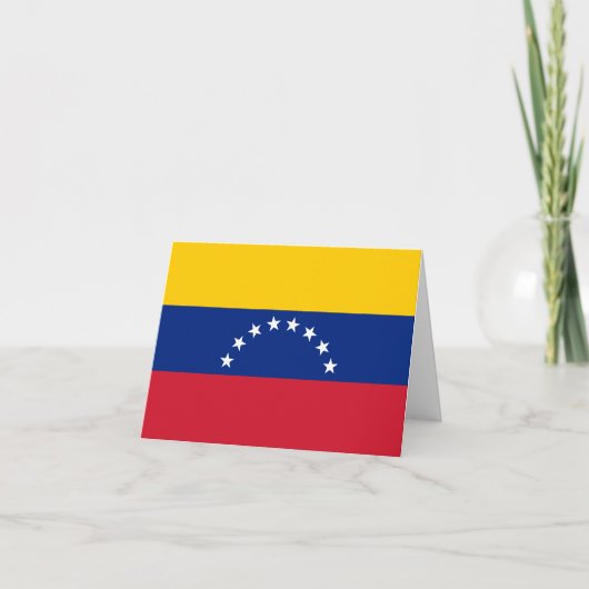 Flagge Venezuelas (Venezuelas) Karte (Vorderseite)