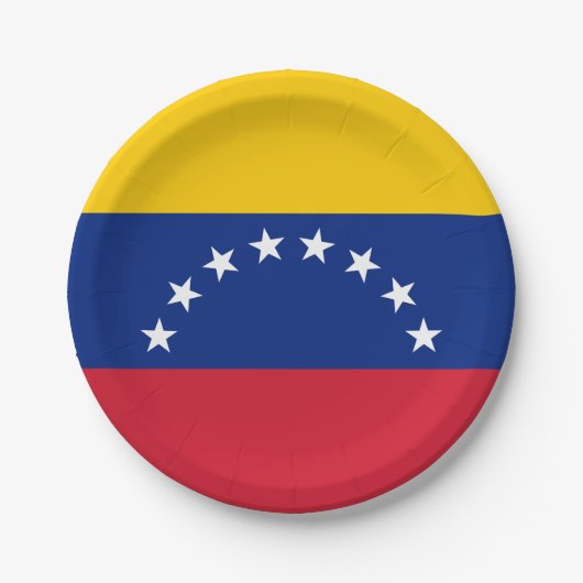 Flagge Venezuelas (Venezuelas) Pappteller (Vorderseite)