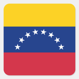 Flagge Venezuelas (Venezuelas) Quadratischer Aufkleber