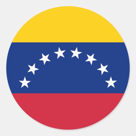Flagge Venezuelas (Venezuelas) Runder Aufkleber (Vorderseite)