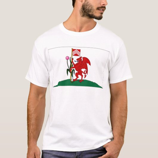 Flagge Vereinigten Königreichs Cardiff T-Shirt (Vorderseite)