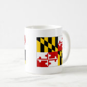 Flagge Vereinigter Staaten Maryland Kaffeetasse (VorderseiteRechts)