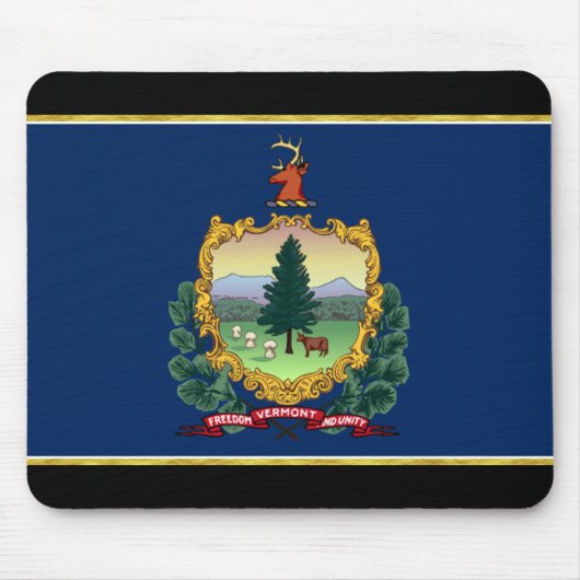Flagge Vermont Mousepad (Vorne)