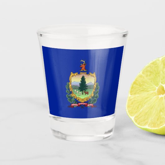 Flagge Vermont Schnapsglas (Vorderseite)