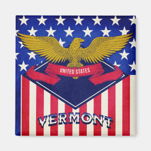 Flagge Vermont USA Magnet