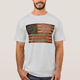 Flagge verwittert durch Verletzungen der T-Shirt