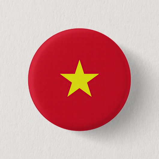 Flagge Vietnam Button (Vorderseite)