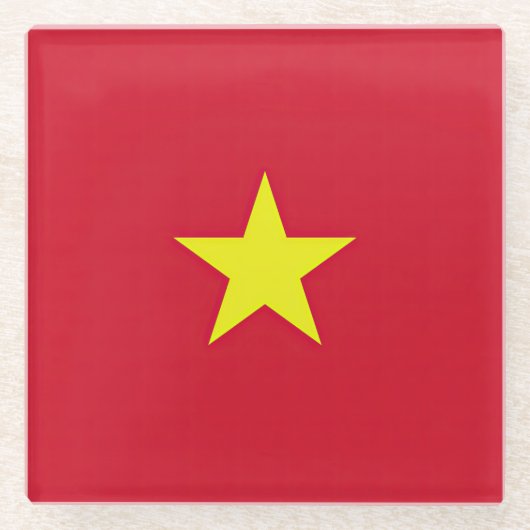 Flagge Vietnam Glasuntersetzer (Vorderseite)