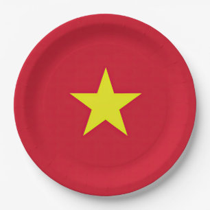 Flagge Vietnam Pappteller