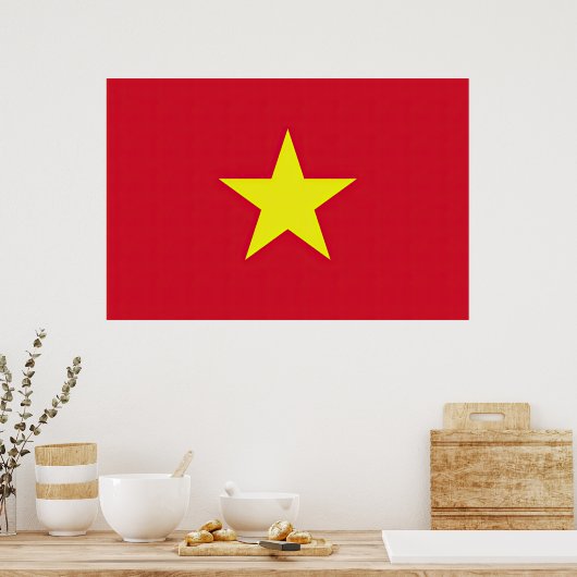 Flagge Vietnam Poster (Küche)