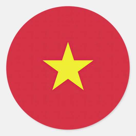 Flagge Vietnam Runder Aufkleber (Vorderseite)